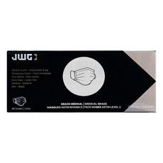 Medical Grade Black 3 Layer Disposable Face Masks, 50 count