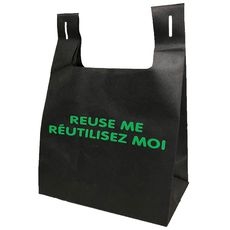 Black Reusable Bag, 15.7 x 7 x 29.3 inch