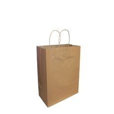 100 GSM Kraft Paper Shopping Bag with Twisted Handle, 5.25 x 3.25 x 8.5 inch