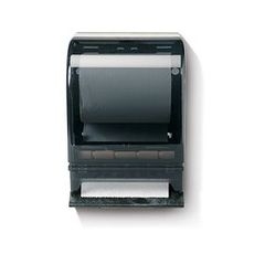Smoke Grey Push Bar Roll Towel Dispenser, 15.8 x 10.5 x 8.8 inch