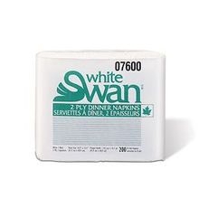 White 2 Ply 8 Fold Dinner Napkin, 200 count