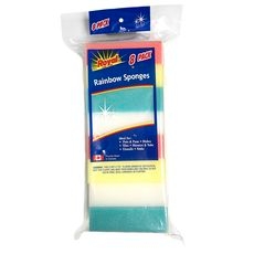 Rainbow Sponge, 8 count
