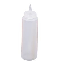 Polyethylene Clear 12 Ounce Squeeze Dispenser Set, set of 6