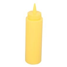Polyethylene Yellow 12 Ounce Squeeze Dispenser Set, set of 6