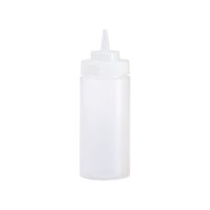 Polyethylene Clear 16 Ounce Wide Mouth Squeeze Bottle, set of 6