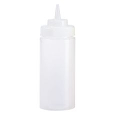 Polyethylene Clear 32 Ounce Wide Mouth Squeeze Bottle, set of 6