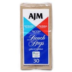 AJM Paper Lunch Bag, 30 count