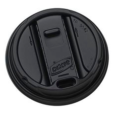 Black Smart Top Reclosable Dome Lid Fits 12 and 16 Ounce Hot Cup, 100 count
