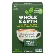 WHOLE EARTH STEVIA/MONK FRUIT 12/80 EA