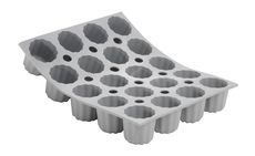 Silicone 20 Mini Bordelais Flutecake Mold, 8.3 x 7 inch