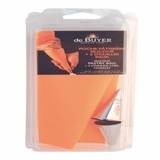 Polyurethane Pastry Bag and Nozzle Set, 13.8 x 7.9 inch