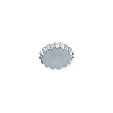 Tinned Round Fluted Tart Mold, 2.4 x 0.4 inch