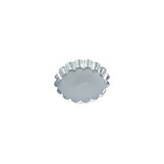 Tinned Round Fluted Tart Mold, 3.2 x 0.47 inch
