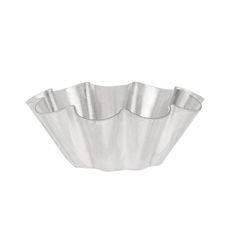 Tinned Brioche Small Fluted Mold with 10 Ribs, 3 x 1.2 inch