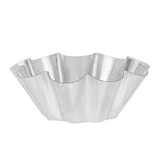 Tinned Brioche Small Fluted Mold with 10 Ribs, 3.5 x 1.4 inch