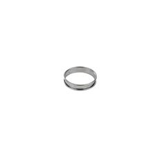 Stainless Steel Tart Ring with Rolled Edges, 3.14 inch Dia X 0.78 inch Height