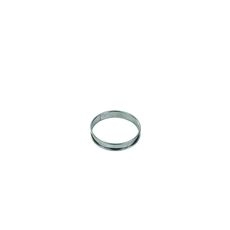 Stainless Steel Tart Ring with Rolled Edges, 4.3 inch Diameter