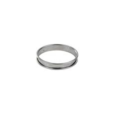 Stainless Steel Tart Ring with Rolled Edges, 5.9 inch Diameter