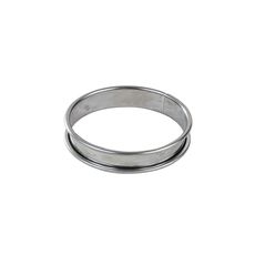 Stainless Steel Tart Ring with Rolled Edges, 7.5 inch Diameter