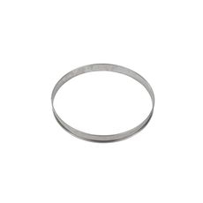 Stainless Steel Tart Ring with Rolled Edges, 9.1 inch Diameter