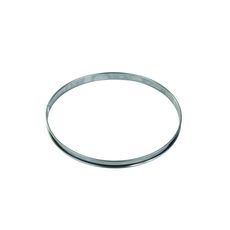 Stainless Steel Tart Ring with Rolled Edges, 11.4 inch Diameter