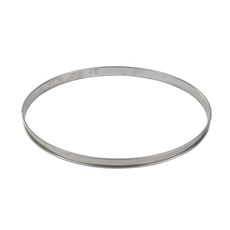 Stainless Steel Tart Ring with Rolled Edges, 12.2 inch Diameter