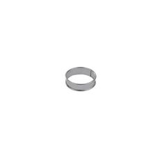 Stainless Steel Deep Tart Ring with Rolled Edges, 8 x 8 x 2,7 centimeter