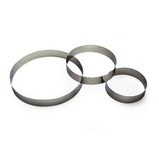 Stainless Steel Custard Ring, 8.7 inch Dia x 1.4 inch Cavity