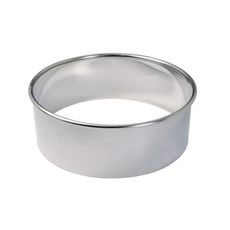 Stainless Steel Plain Round Pastry Cutter Set with Rolled Edges, 1.18 inch x 1.57 inch Height