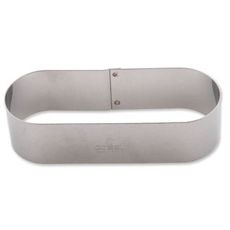 Stainless Steel Oblong Cake Frame, 4.3 inch Length x 1.5 inch Width Cavity