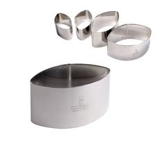 Stainless Steel Calisson Pastry Cutter, 1.8 inch Length x 1.1 inch Width Cavity