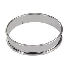Stainless Steel Four Square Tart Rings Set, 3.5 inch x 0.8 inch Height Cavity