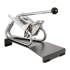 Stainless Steel Professional French Fries Cutter on Epoxy Base with 8 mm Tinned Blades, 17.32 x 9.84 x 13.19 inch