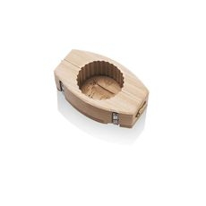 Round Cow Decoration Beechwood Fluted Butter Mold, 6.2 x 3.5 x 2 inch