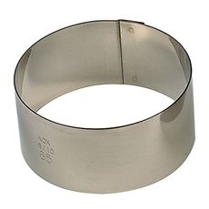 Stainless Steel Round Nonnette Ring, 2.4 inch x 1.2 inch Height Cavity