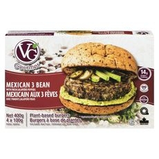 VG Gourmet Mexican 3-Bean burgers 400g