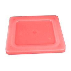 52434-02 Super Pan V Flexible Steam Table Hotel Red Sixth Size Pan Lid, 6.406 x 6.976 x 0.527 inch Overall