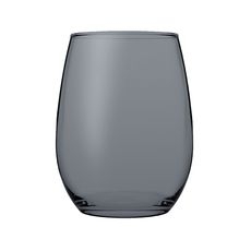 Amber Grey Stemless Red Wine Glass, 19.3 Ounce Capacity