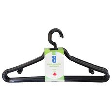 Medium Weight Black Hanger, 8 count