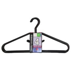 Heavy Weight Black Hanger, 4 count