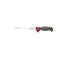 Tecna Red Narrow Boning Knife with Semi Polished Blade Finishing, 7 inch