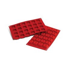 SiliconFlex Number 24 Small Square Savarin Mold, 1.29 inch Length 1.29 inch Width x 0.78 inch Height Cavity