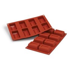 SiliconFlex Alimentary Silicone 25 Cavities Lingotto Mold, 1.61 inch Length x 0.90 inch Width x 0.82 inch Height