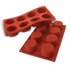 SiliconFlex 12 Cavities Cylinder Mold, 1.89 inch Diameter x 1.97 inch Height Cavity