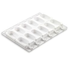 SteccoFlex Silicone 2 Piece 6 Cavity Classic Ice Cream Pop Mold Set, set of 2