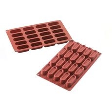 SiliconFlex Alimentary Silicone 20 Cavities Mini Dessert Mold, 2 23/64 inch Length x 61/64 inch Width x 1 1/4 inch Height