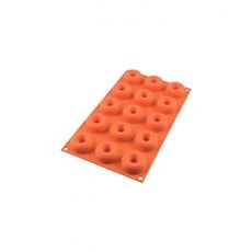 SiliconFlex 15 Cavities Mini Donuts Mold, 1.77 inch x 0.75 inch Height Cavity