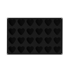 Silicone 24 Cavities Heart Shape Mold, 24 x 16 x 2 inch