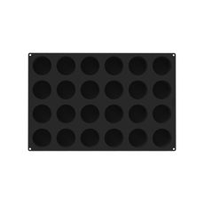 Silicone 24 Cavities Cylinder Shape Mold, 24 x 16 x 2 inch