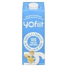 High protein unsweetened vanilla chickpea beverage